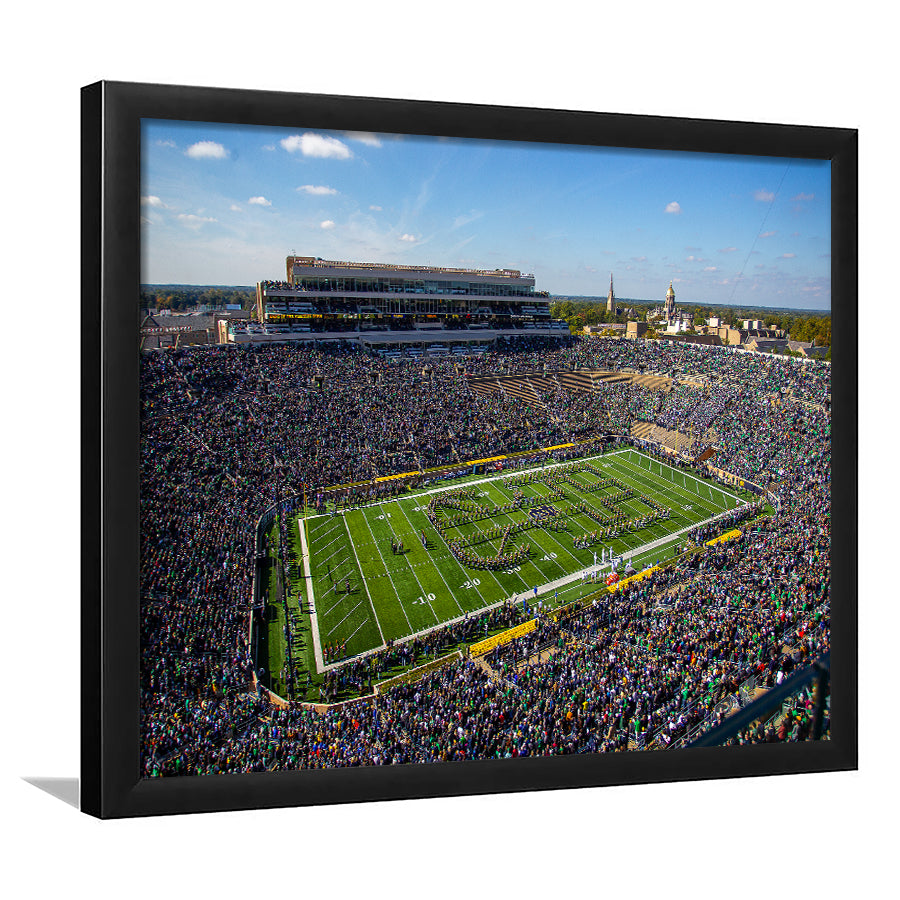 Draft Notre Dame, Stadium Canvas, Sport Art, Gift for him, Framed Art Print Wall Decor, Picture Framed