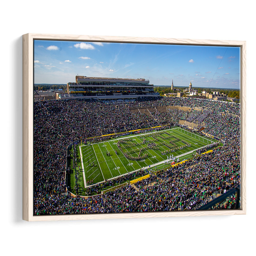Draft Notre Dame, Stadium Canvas, Sport Art, Framed Canvas Print Wall Art, Floating Frame