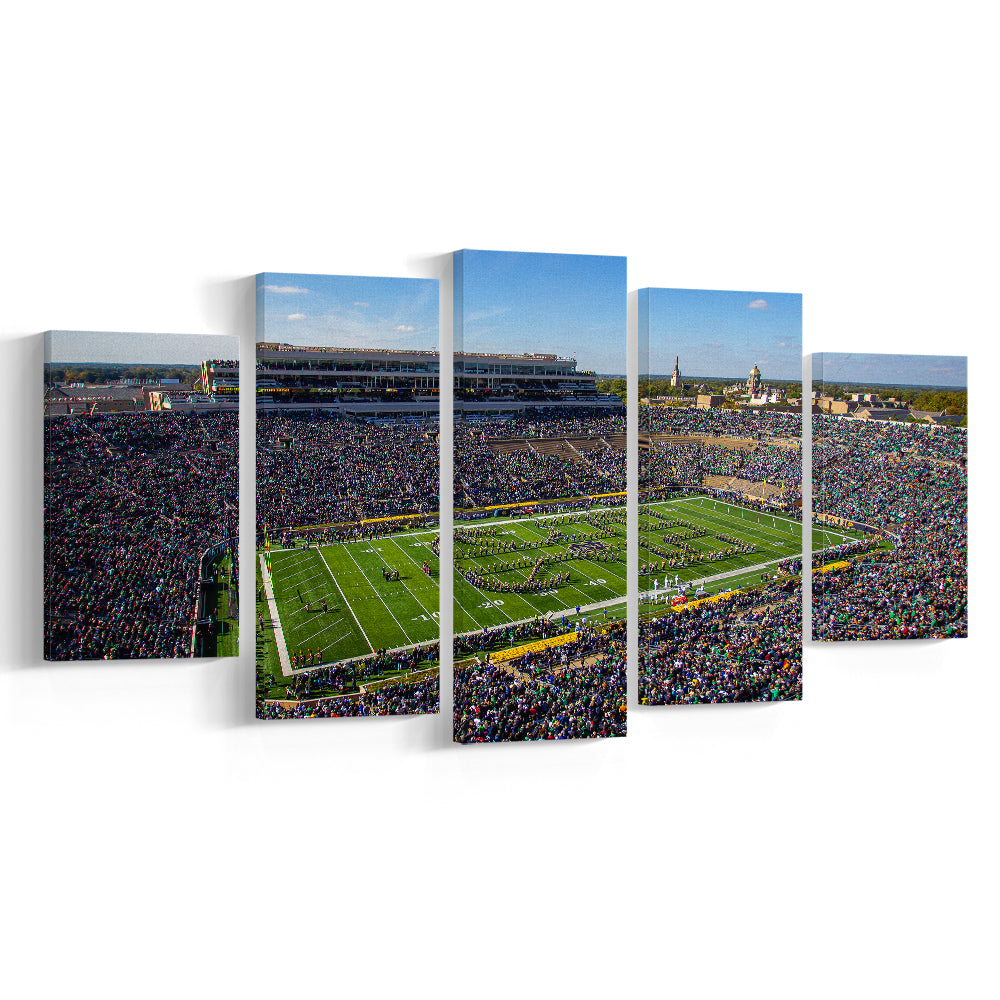Draft Notre Dame, Stadium Canvas, Sport Art, Gift for him, 5 Panel, Large Canvas, Canvas Print Wall Art