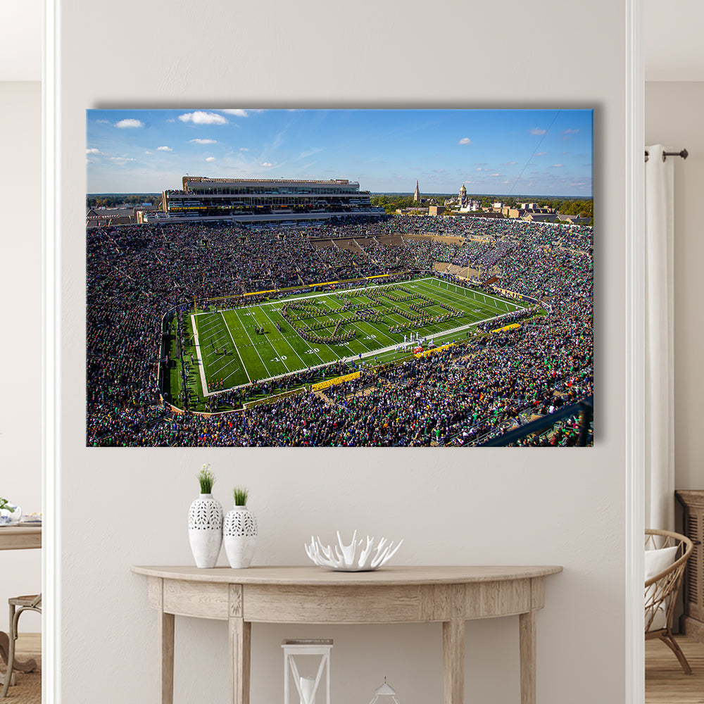 Draft Notre Dame, Stadium Canvas, Sport Art, Gift for him, Man Cave Decor, Art Print, Canvas Print Wall Art
