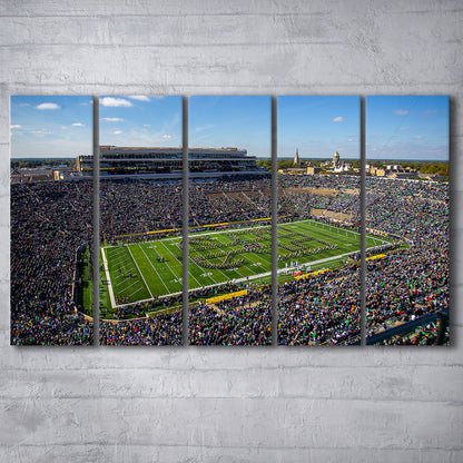 Draft Notre Dame, Stadium Canvas, Sport Art, 5 Panel B, Extra Large Canvas, Canvas Print Wall Art