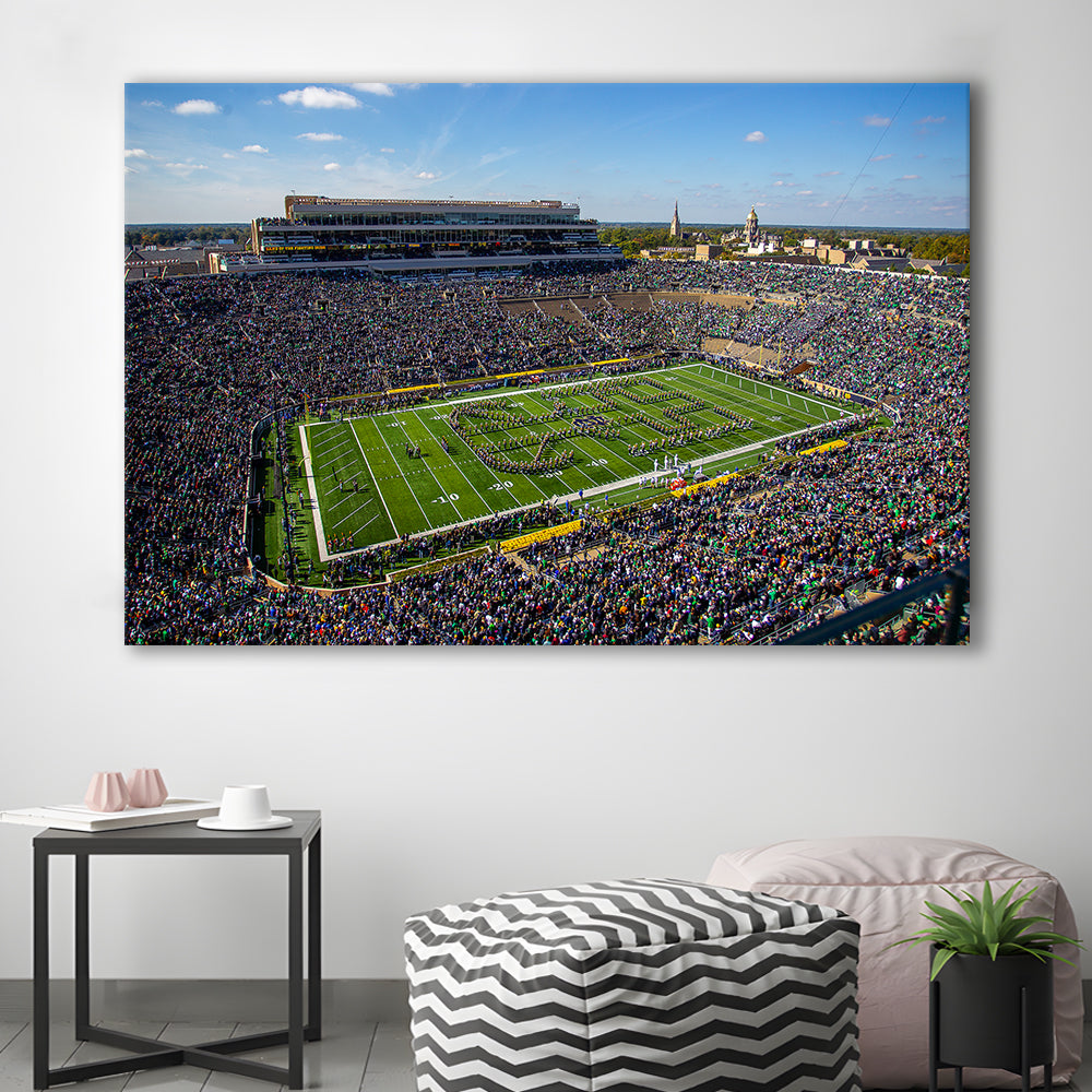 Draft Notre Dame, Stadium Canvas, Sport Art, Gift for him, Man Cave Decor, Art Print, Canvas Print Wall Art