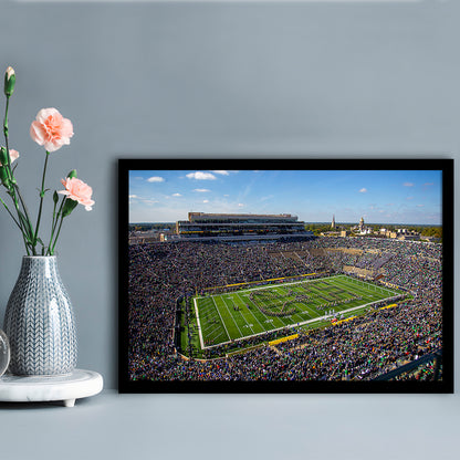 Draft Notre Dame, Stadium Canvas, Sport Art, Gift for him, Framed Art Print Wall Decor, Picture Framed