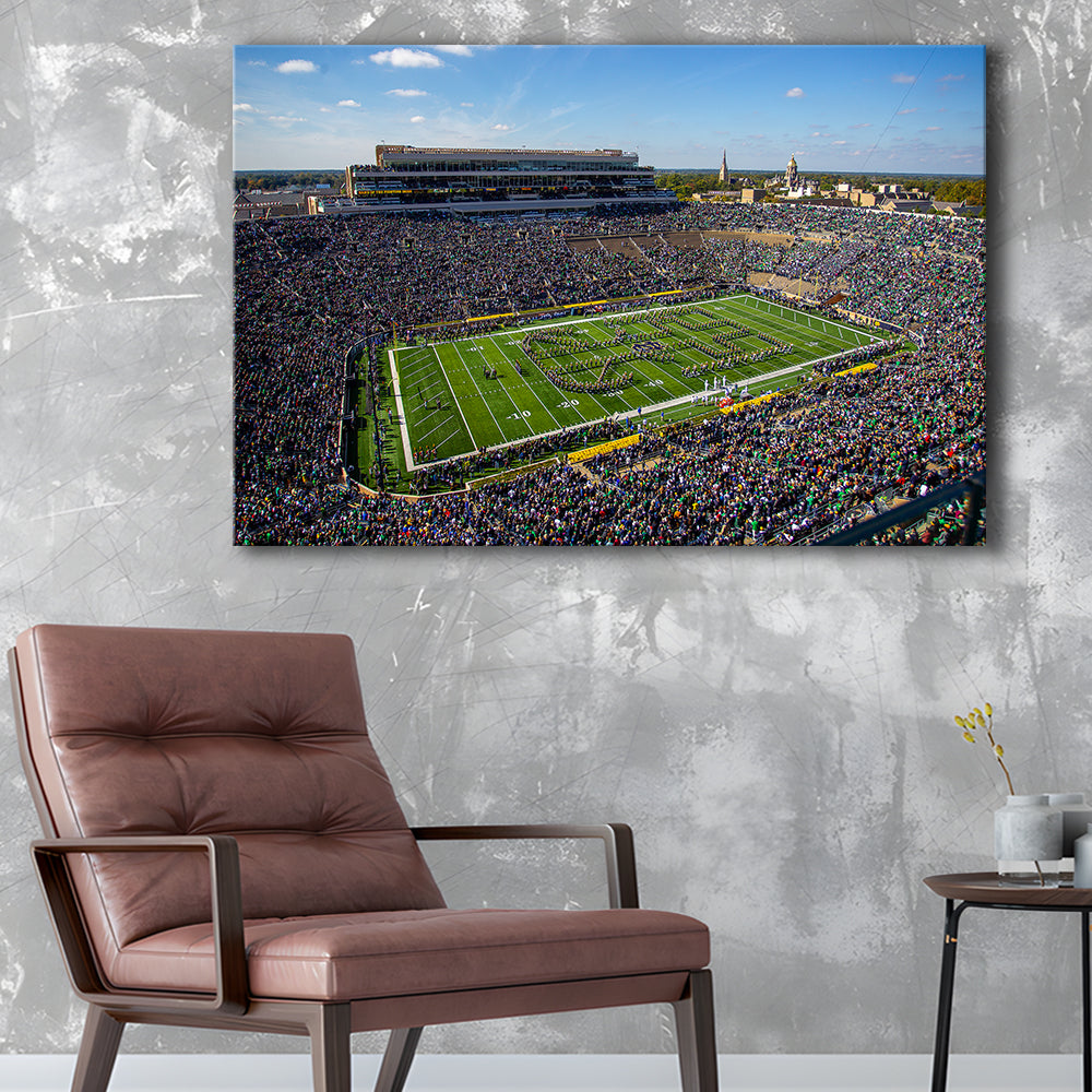Draft Notre Dame, Stadium Canvas, Sport Art, Gift for him, Man Cave Decor, Art Print, Canvas Print Wall Art