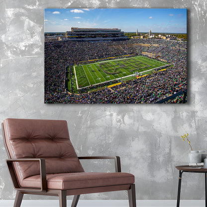 Draft Notre Dame, Stadium Canvas, Sport Art, Gift for him, Man Cave Decor, Art Print, Canvas Print Wall Art