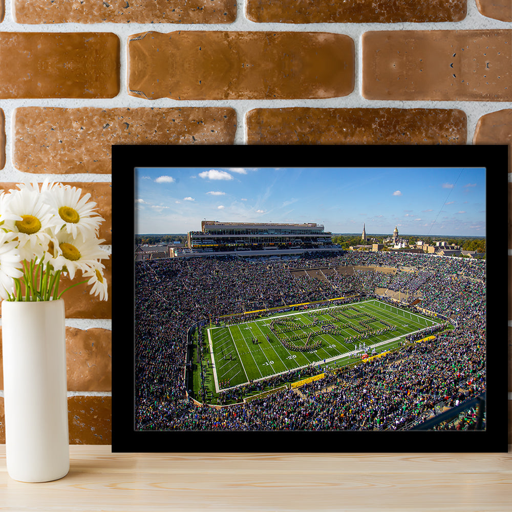 Draft Notre Dame, Stadium Canvas, Sport Art, Gift for him, Framed Art Print Wall Decor, Picture Framed