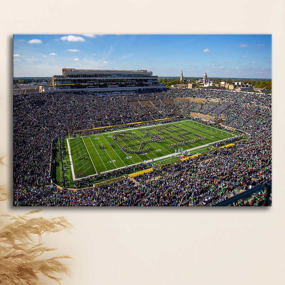 Draft Notre Dame, Stadium Canvas, Sport Art, Gift for him, Man Cave Decor, Art Print, Canvas Print Wall Art