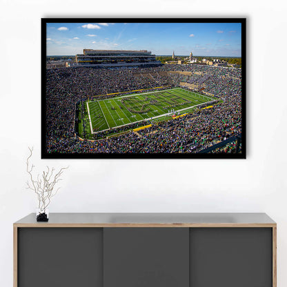 Draft Notre Dame, Stadium Canvas, Sport Art, Gift for him, Framed Art Print Wall Decor, Picture Framed