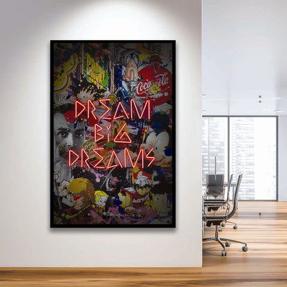 Dream Big Dreams, Colorful Graffiti Painting Art, Framed Art Print, Picture Framed Wall Art Decor