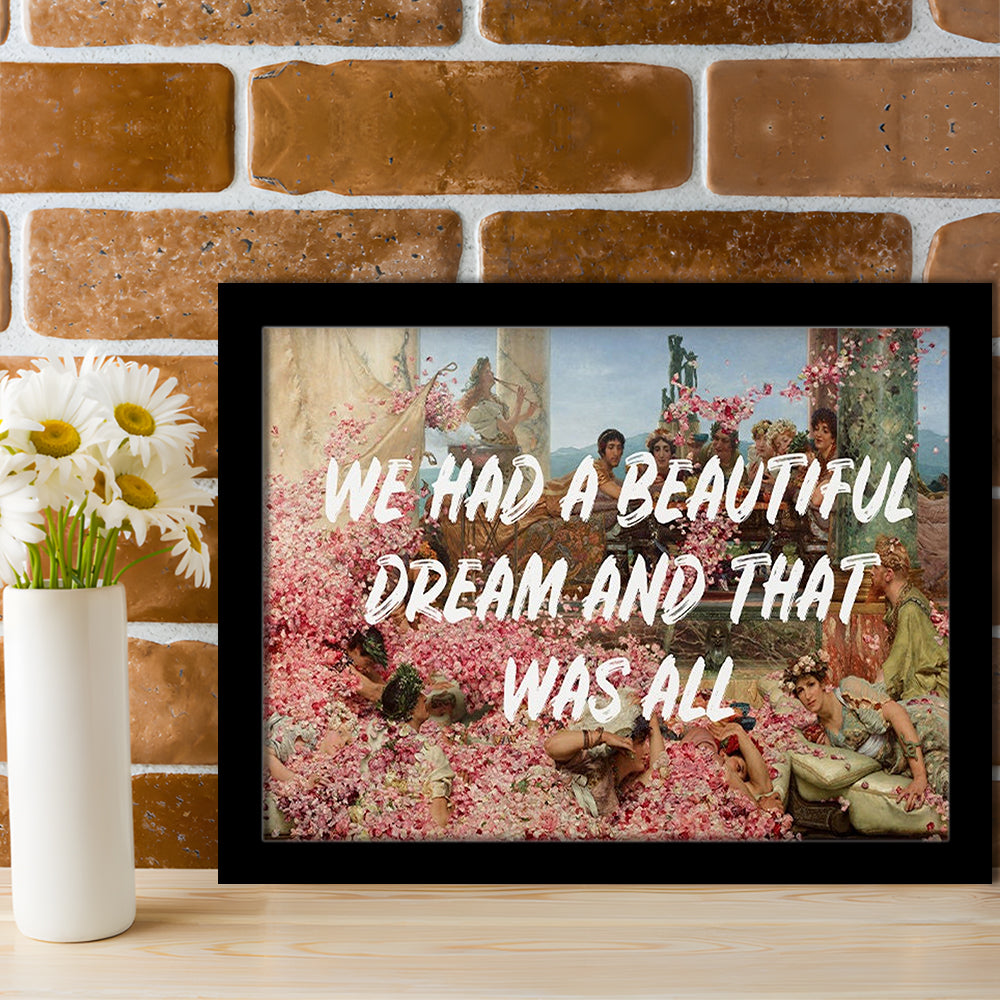 Dream Roses, Framed  Print, Painting Art, Framed Art Print Wall Decor, Framed Picture