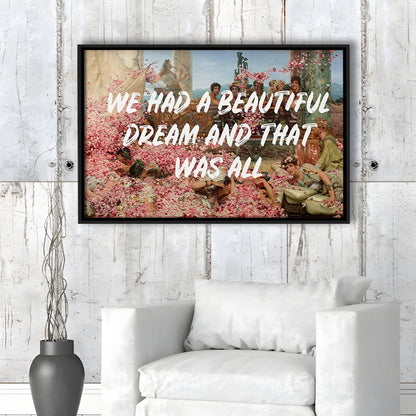 Dream Roses, Framed Canvas Print, Painting Art, Floating Framed Canvas Print Wall Art