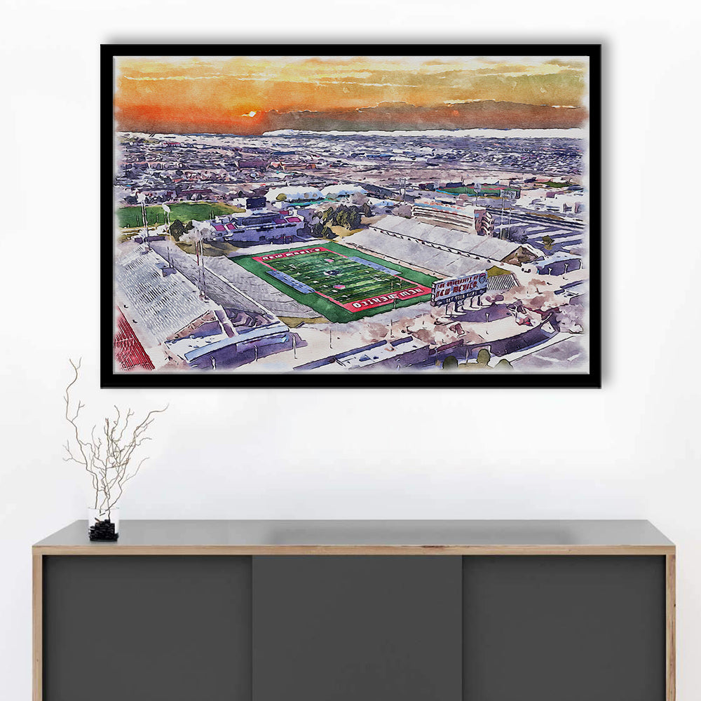 Dreamstyle Stadium, University Painting Stadium Watercolor, Sport Gift Art, Framed Art Print Wall Decor