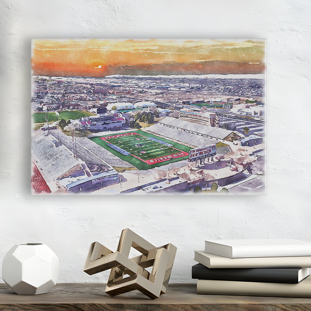 Dreamstyle Stadium, University Painting Stadium Watercolor, Sport Art, Gifts for him, Canvas Print Wall Art