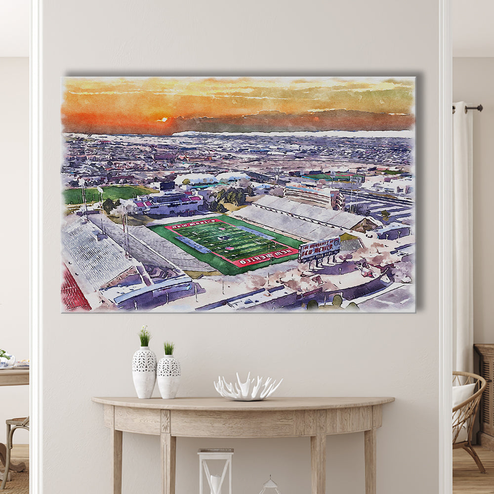 Dreamstyle Stadium, University Painting Stadium Watercolor, Sport Art, Gifts for him, Canvas Print Wall Art
