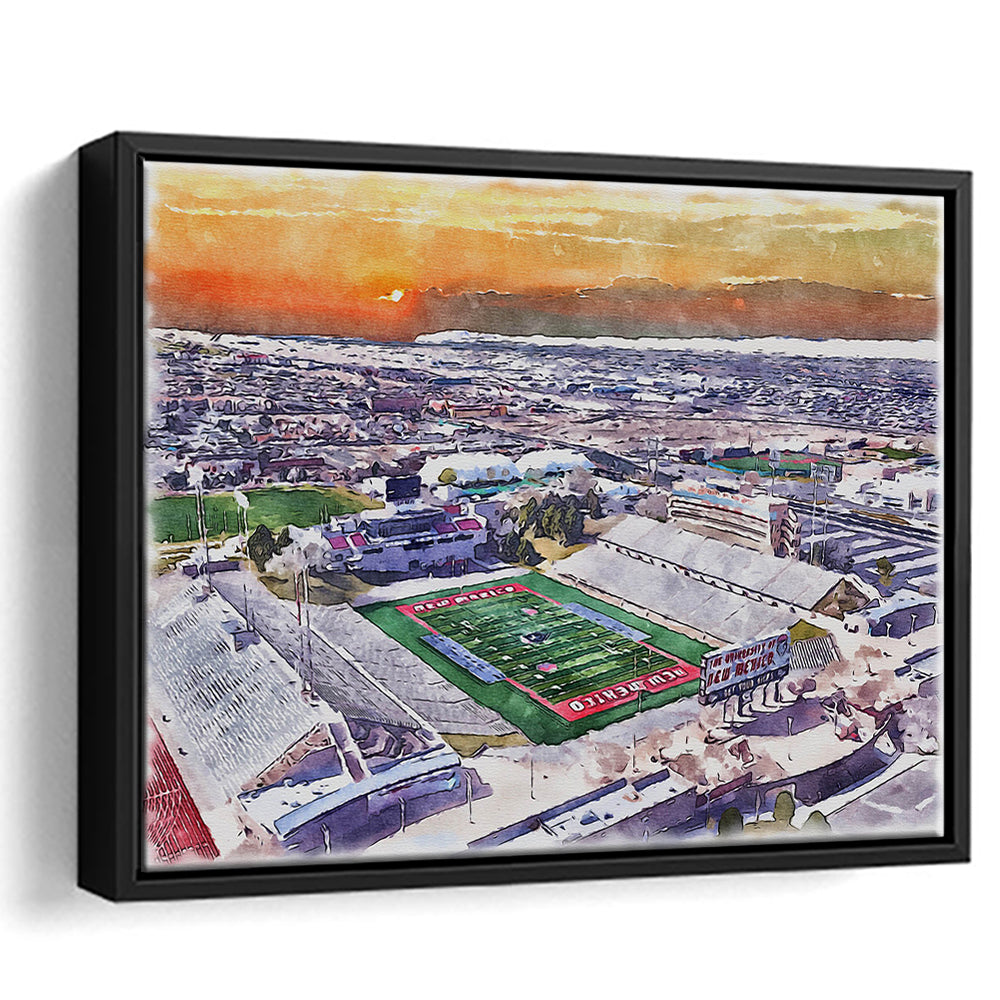 Dreamstyle Stadium, University Painting Stadium Watercolor, Sport Gift Art, Framed Canvas Print Wall Art