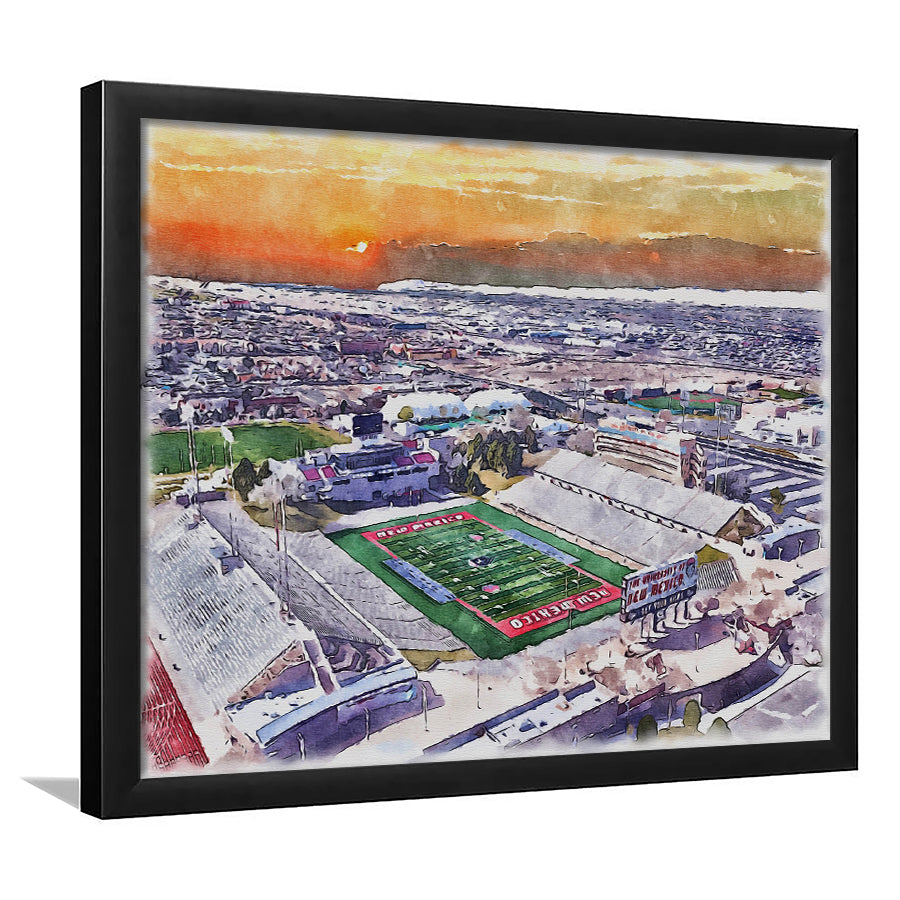 Dreamstyle Stadium, University Painting Stadium Watercolor, Sport Gift Art, Framed Art Print Wall Decor
