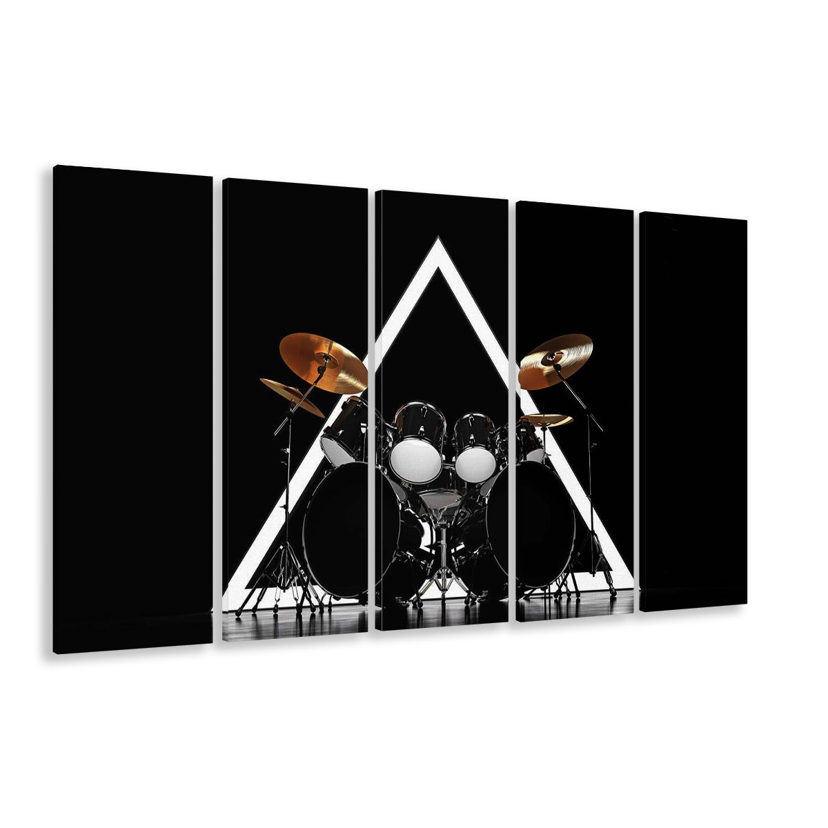 Drum Kit Canvas Print, Music Wall Decor, Gift for Drummer, 5 Piece B Extra Large Cavas Print Wall Art Decor
