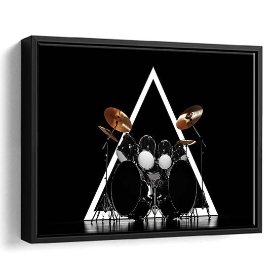 Drum Kit Canvas Print, Music Wall Decor, Gift For Drummer, Framed Cavas Print, Floating Frame