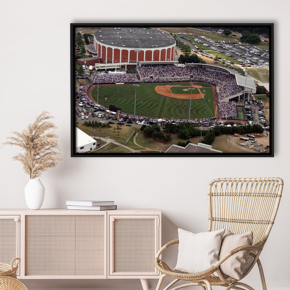 Dudy Noble Field Aerial View, Stadium Canvas, Sport Art, Framed Canvas Print Wall Art, Floating Frame