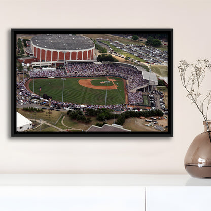 Dudy Noble Field Aerial View, Stadium Canvas, Sport Art, Framed Canvas Print Wall Art, Floating Frame