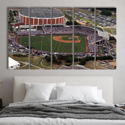 Dudy Noble Field Aerial View, Stadium Canvas, Sport Art, 5 Panel B, Extra Large Canvas, Canvas Print Wall Art