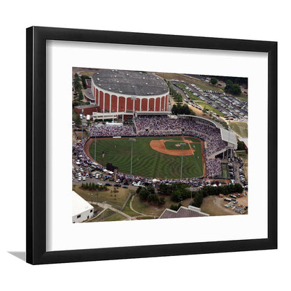 Dudy Noble Field Aerial View, Stadium Canvas, Sport Art, Gift for him, White Border Framed Art Print Wall Decor