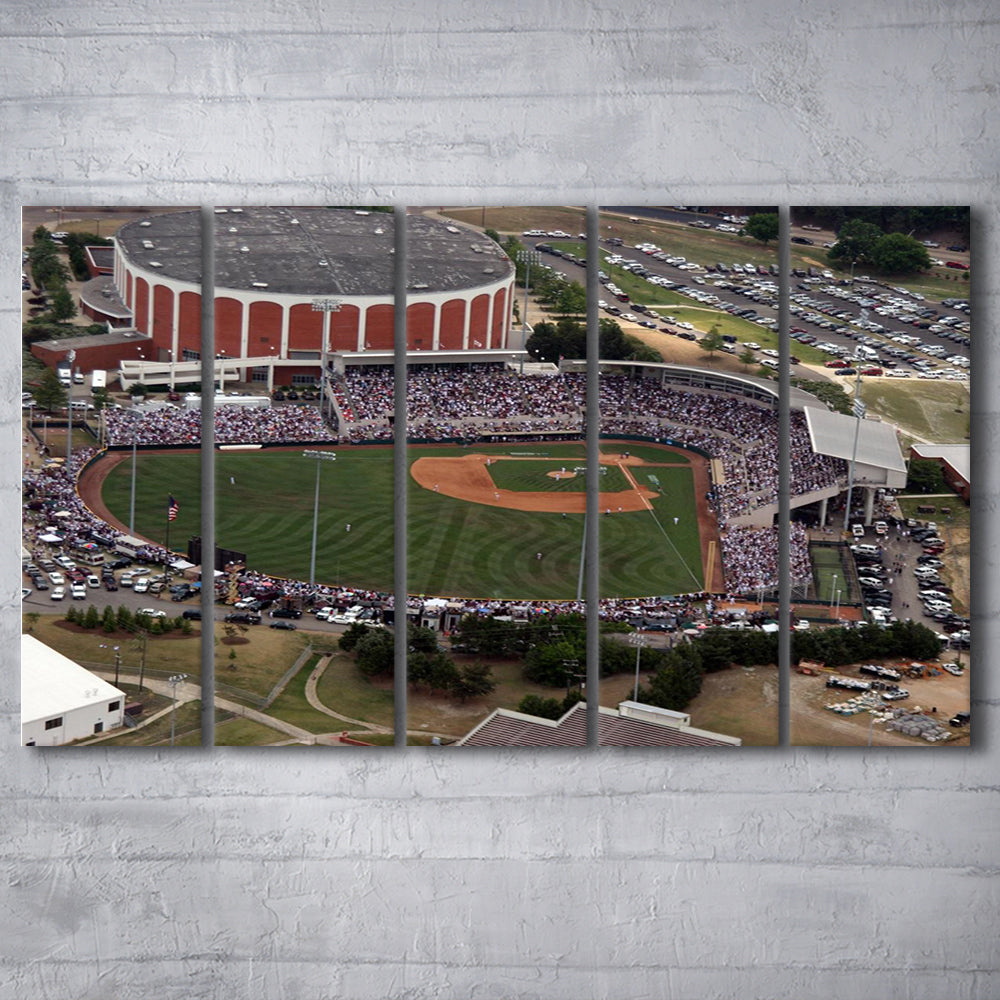 Dudy Noble Field Aerial View, Stadium Canvas, Sport Art, 5 Panel B, Extra Large Canvas, Canvas Print Wall Art