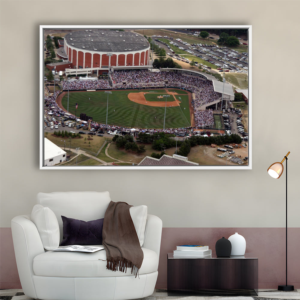 Dudy Noble Field Aerial View, Stadium Canvas, Sport Art, Framed Canvas Print Wall Art, Floating Frame