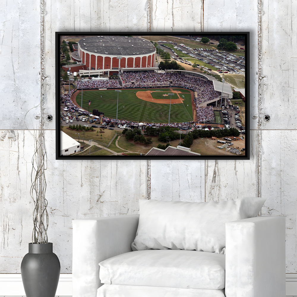 Dudy Noble Field Aerial View, Stadium Canvas, Sport Art, Framed Canvas Print Wall Art, Floating Frame
