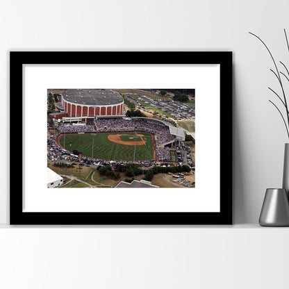 Dudy Noble Field Aerial View, Stadium Canvas, Sport Art, Gift for him, White Border Framed Art Print Wall Decor