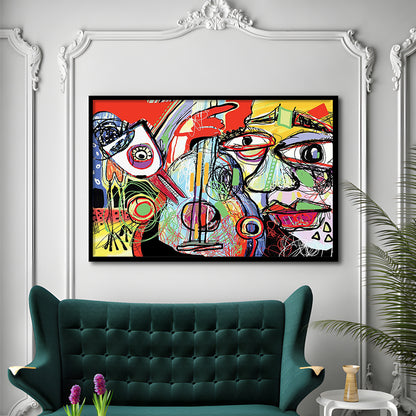 Dynamic Symphony Art Prints, Contemporary Whirlwind Wall Art, Striking Large, Framed Art Print, Picture Framed