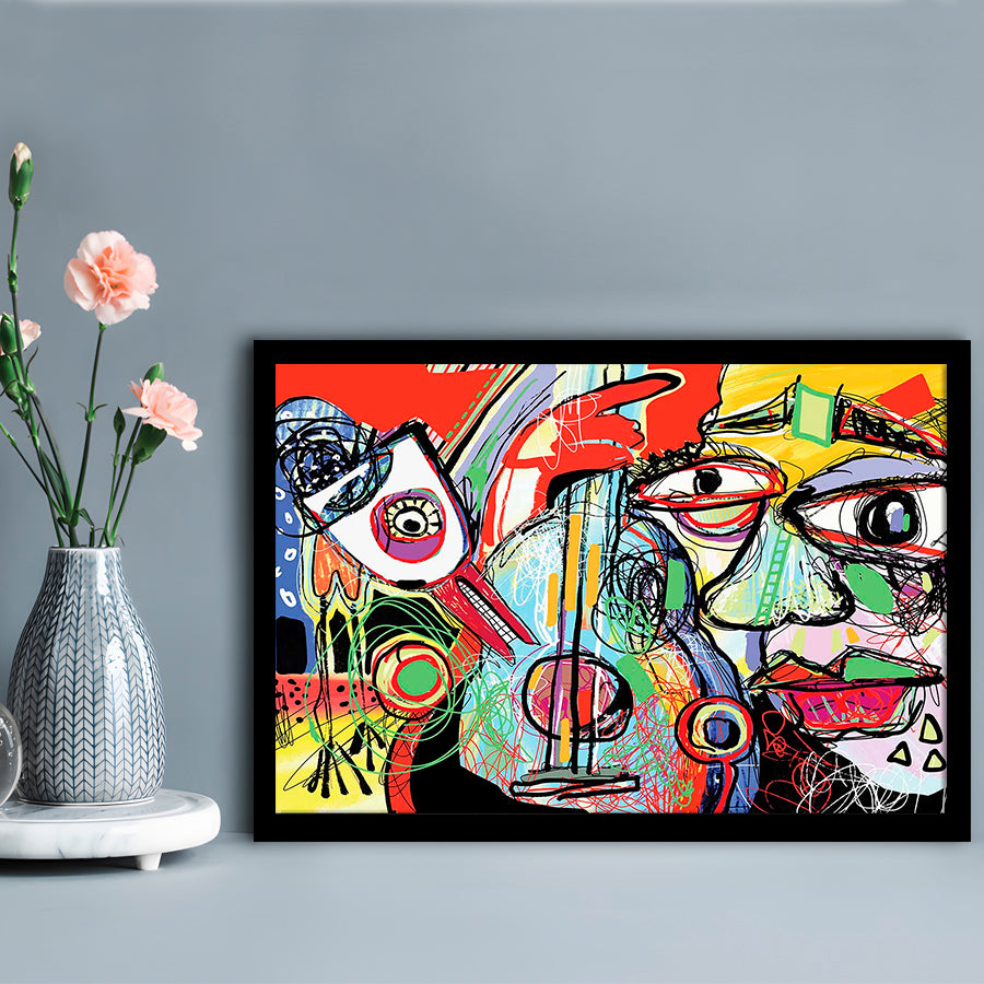 Dynamic Symphony Art Prints, Contemporary Whirlwind Wall Art, Striking Large, Framed Art Print, Picture Framed