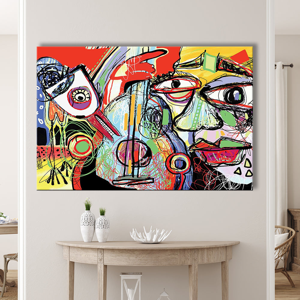 Dynamic Symphony Canvas Print, Contemporary Whirlwind Wall Art, Striking Large Wall Decor, Cavas Print Wall Art Hom Decor