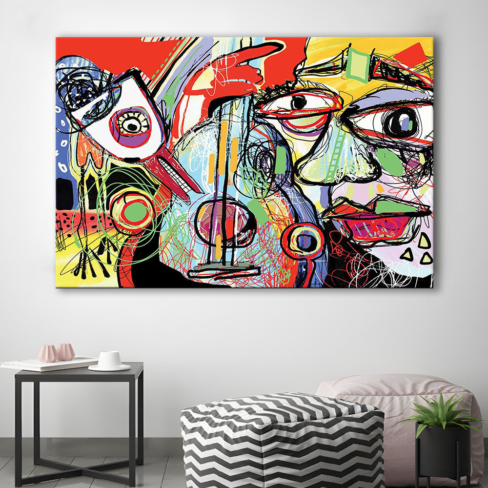 Dynamic Symphony Canvas Print, Contemporary Whirlwind Wall Art, Striking Large Wall Decor, Cavas Print Wall Art Hom Decor