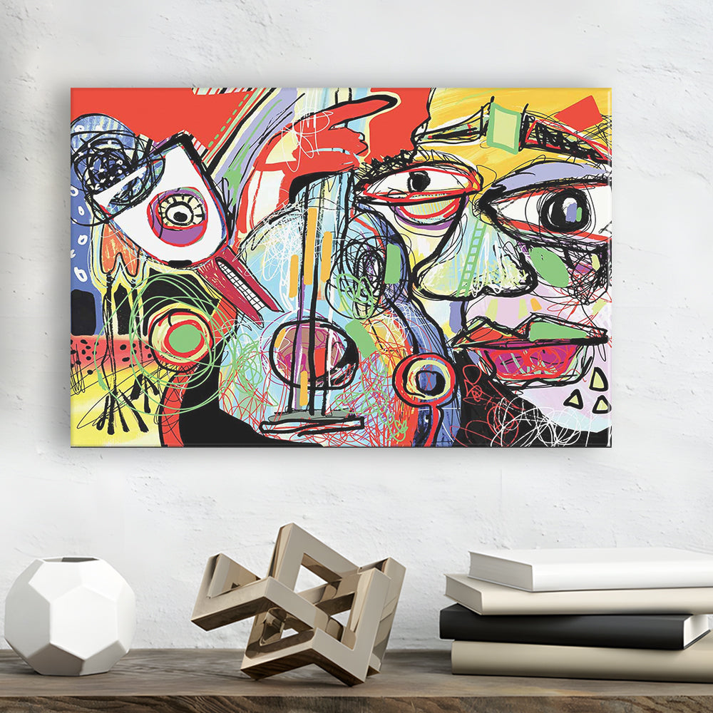 Dynamic Symphony Canvas Print, Contemporary Whirlwind Wall Art, Striking Large Wall Decor, Cavas Print Wall Art Hom Decor
