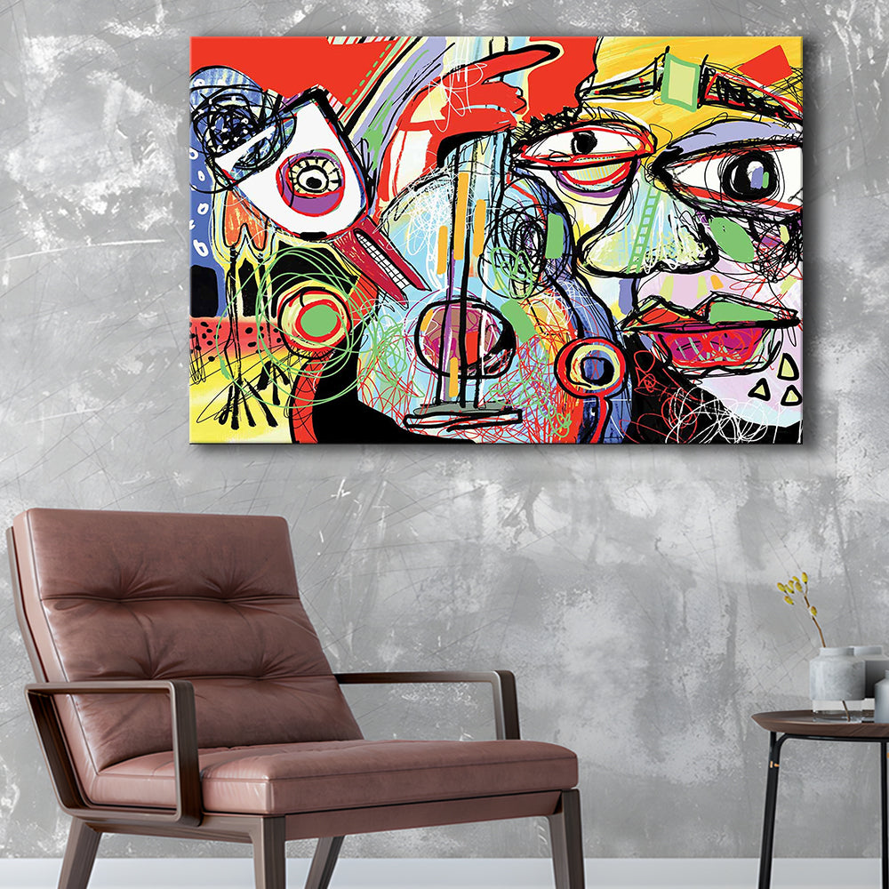 Dynamic Symphony Canvas Print, Contemporary Whirlwind Wall Art, Striking Large Wall Decor, Cavas Print Wall Art Hom Decor
