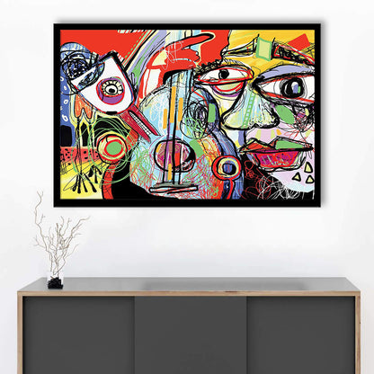 Dynamic Symphony Art Prints, Contemporary Whirlwind Wall Art, Striking Large, Framed Art Print, Picture Framed