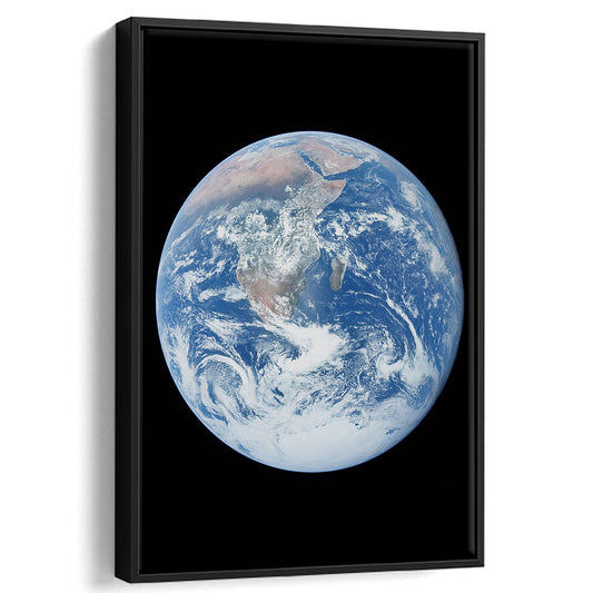 Earth Wall Art, The Blue Marble, Science Classroom, Home Office Decor, Floating Framed Canvas Print