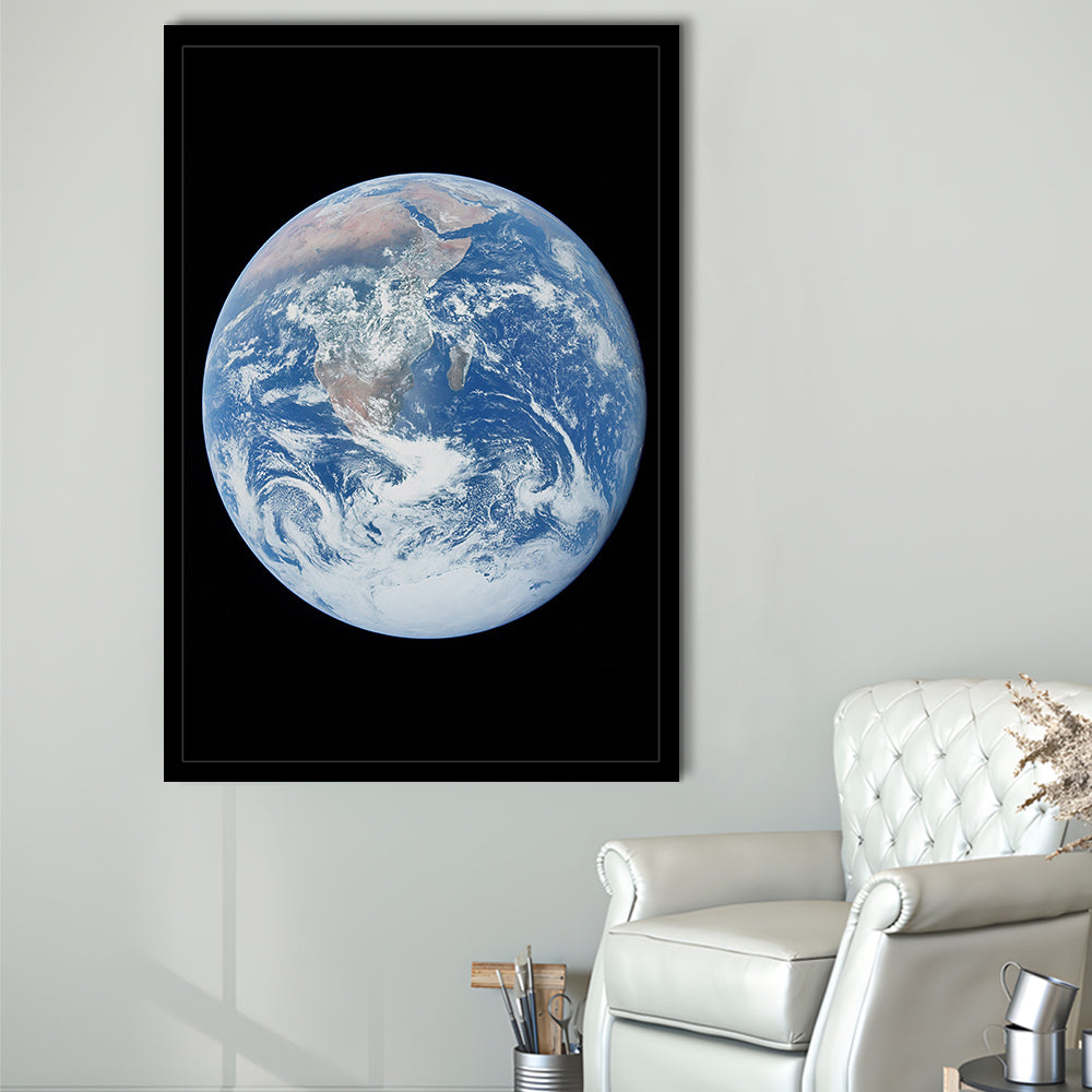 Earth Wall Art, The Blue Marble, Science Classroom, Home Office Decor, Science, Gifts, Framed Art Print Wall Decor