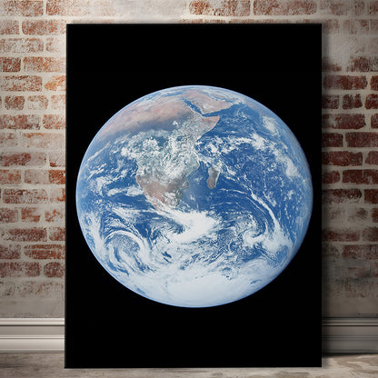 Earth Wall Art, The Blue Marble, Science Classroom, Home Office Decor, Science, Gifts, Canvas Print Wall Art