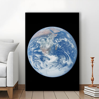 Earth Wall Art, The Blue Marble, Science Classroom, Home Office Decor, Science, Gifts, Canvas Print Wall Art