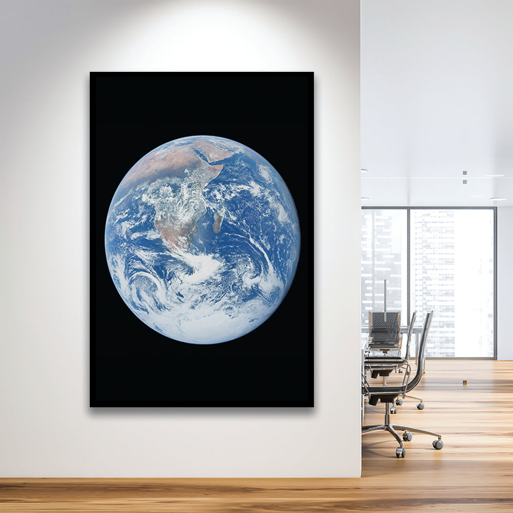 Earth Wall Art, The Blue Marble, Science Classroom, Home Office Decor, Science, Gifts, Framed Art Print Wall Decor