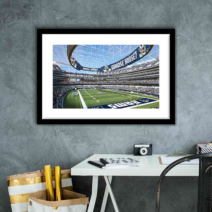 Economics Sports Stadium, Stadium Canvas, Sport Art, Gift for him, White Border Framed Art Print Wall Decor