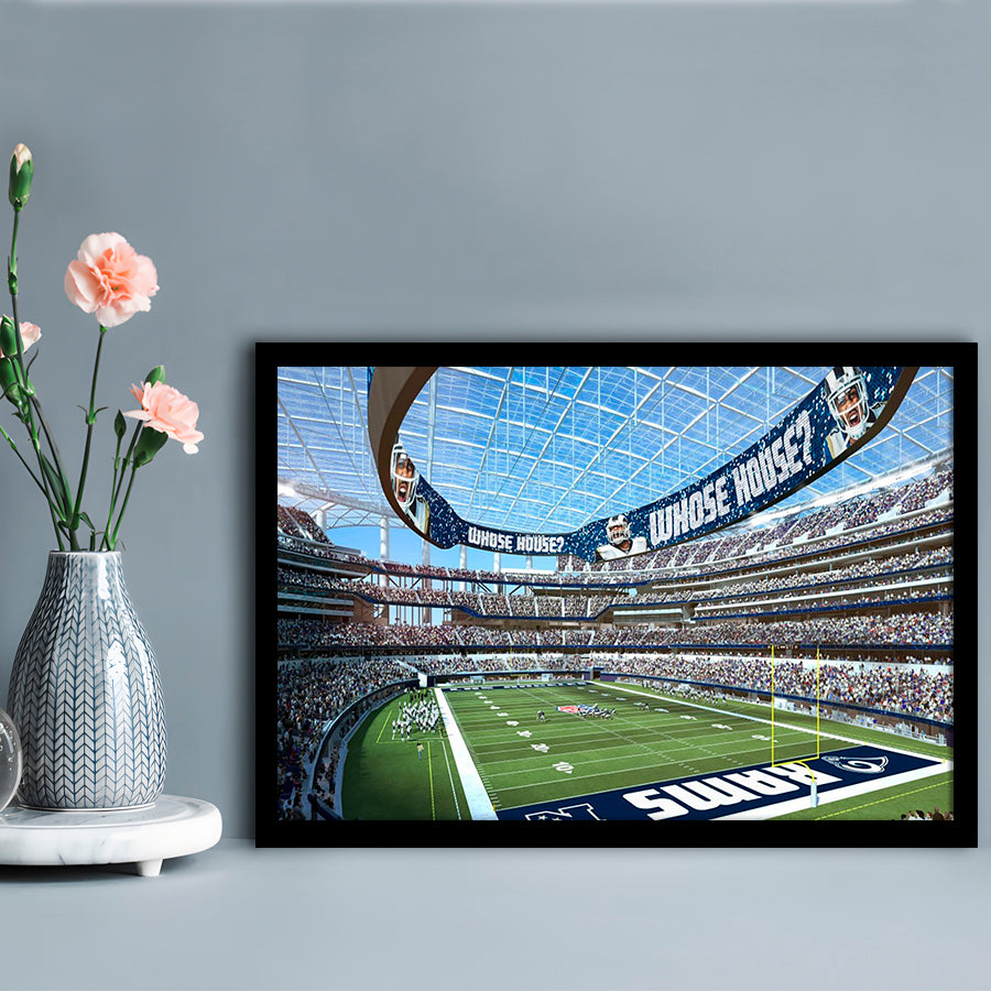 Economics Sports Stadium, Stadium Canvas, Sport Art, Gift for him, Framed Art Print Wall Decor, Picture Framed