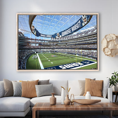 Economics Sports Stadium, Stadium Canvas, Sport Art, Framed Canvas Print Wall Art, Floating Frame