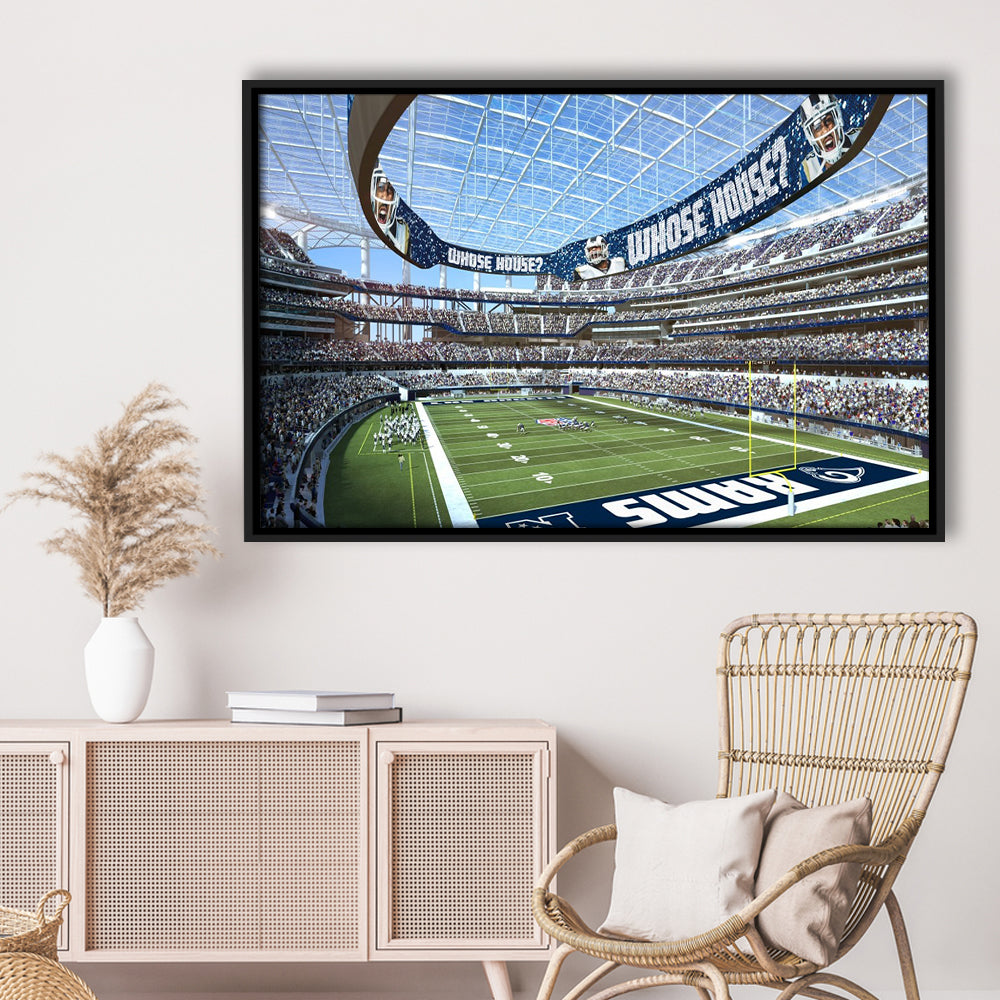 Economics Sports Stadium, Stadium Canvas, Sport Art, Framed Canvas Print Wall Art, Floating Frame