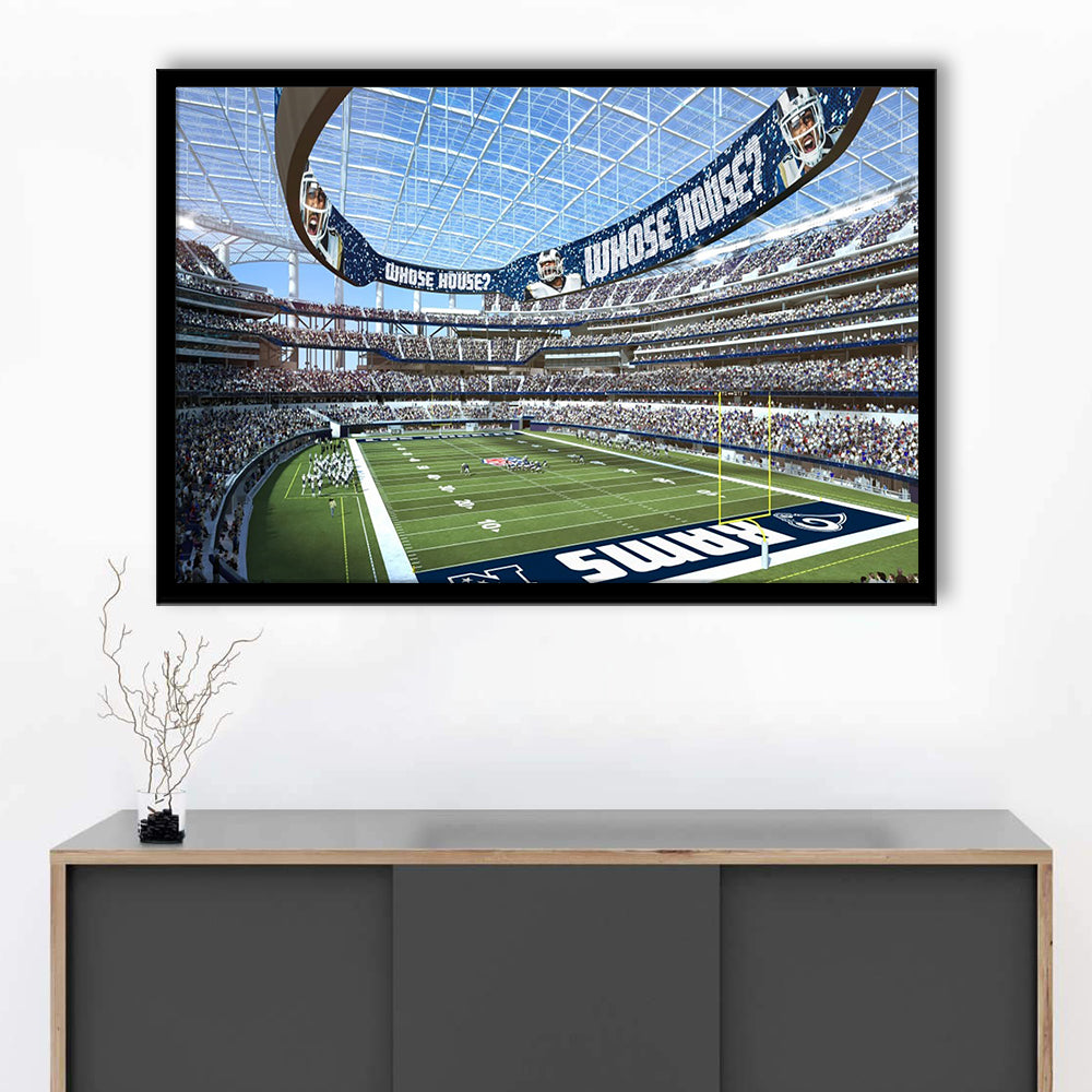 Economics Sports Stadium, Stadium Canvas, Sport Art, Gift for him, Framed Art Print Wall Decor, Picture Framed