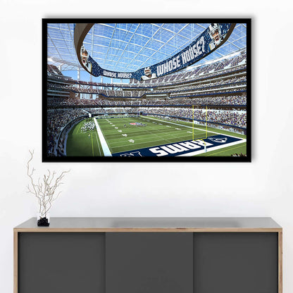 Economics Sports Stadium, Stadium Canvas, Sport Art, Gift for him, Framed Art Print Wall Decor, Picture Framed
