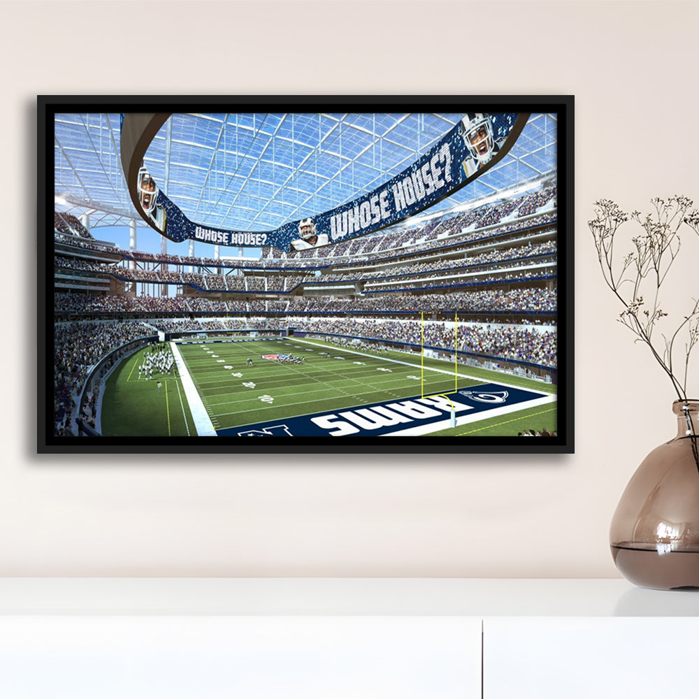 Economics Sports Stadium, Stadium Canvas, Sport Art, Framed Canvas Print Wall Art, Floating Frame
