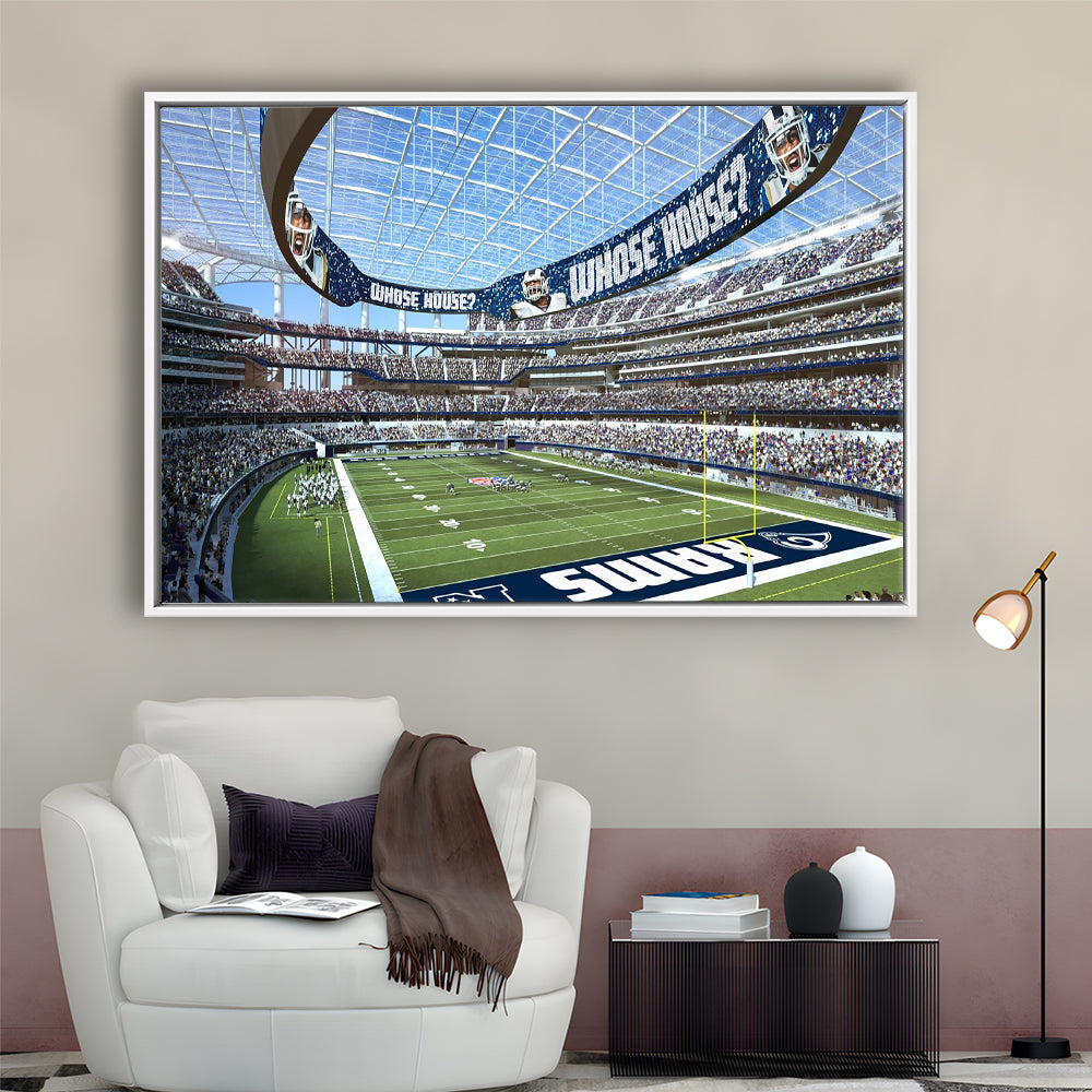 Economics Sports Stadium, Stadium Canvas, Sport Art, Framed Canvas Print Wall Art, Floating Frame